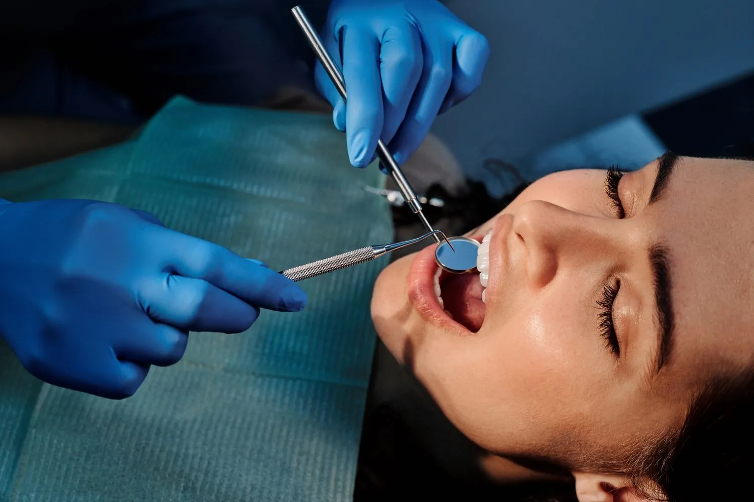 A patient seen in the dental chair the next morning